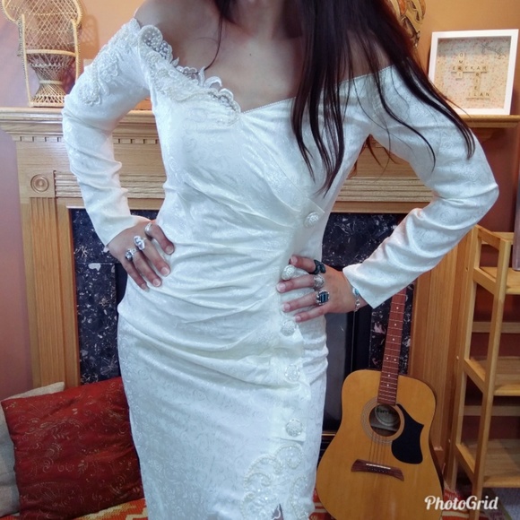 Handmade 80s bridal dress pin-up glam - Picture 3 of 5